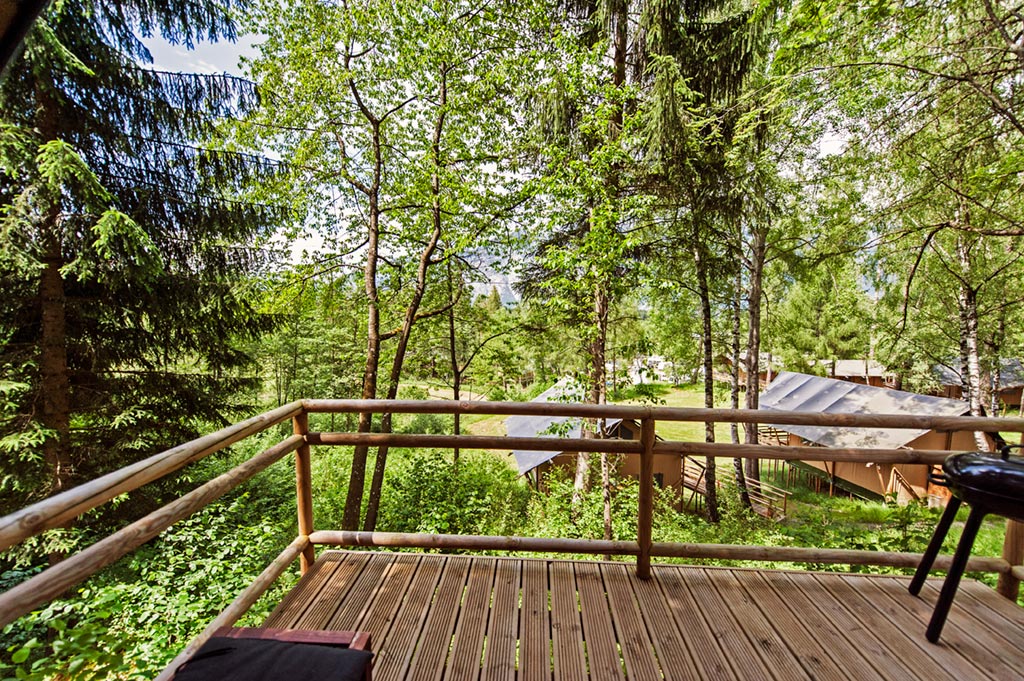 Panorama Wood-Lodge: Blick von der Terrasse